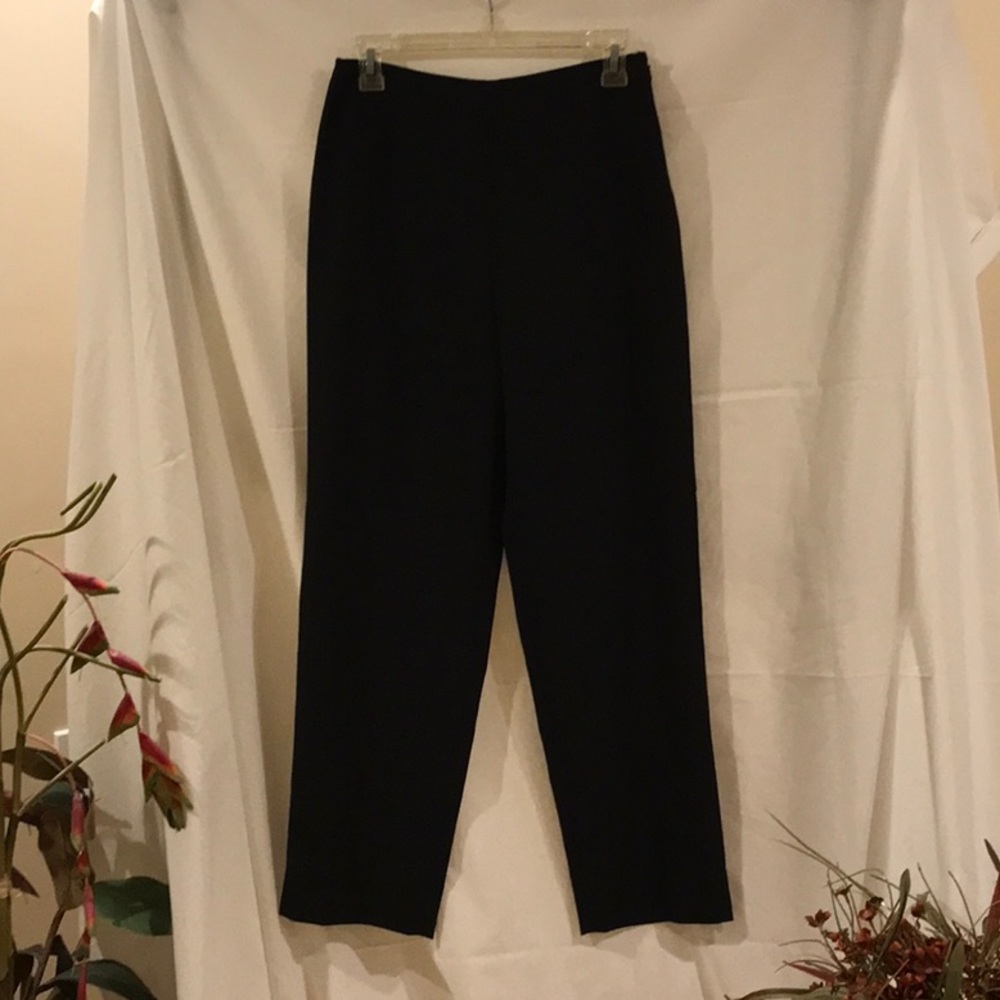 Valerie separates black pants